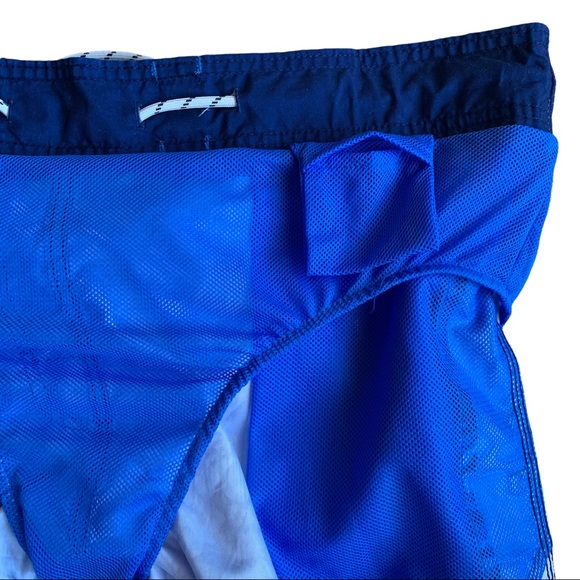 Goodfellow & Co Blue Print Swim Trunks Shorts - Picture 7 of 10